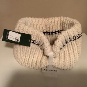 New Wild Fable Infinity scarf, winter, cream with black, thick